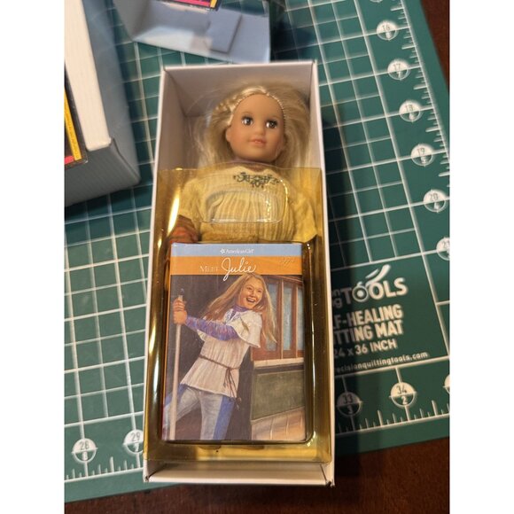 American Girl Mini Doll Julie 8" With Book Box 2007 Collectible Toy - Picture 1 of 7